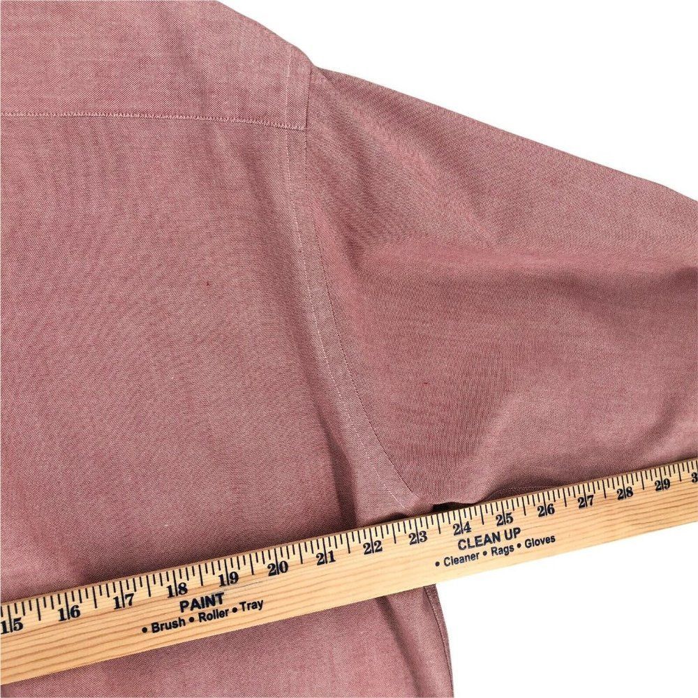 LL Bean Mens Shirt 16 1/2 - 32 Brick Button Down Collared Long Sleeve Pocket EUC - Picture 8 of 12